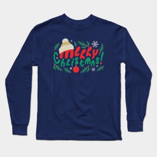 Merry Christmas! Typography design Long Sleeve T-Shirt